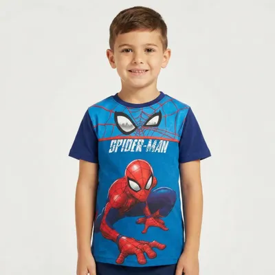Produktbild von Marvel Spiderman Kinder Jungen T-Shirt Kurzarm Shirt – Blau / 98