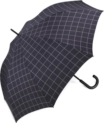 Produktbild von ESPRIT Stockregenschirm Regenschirm Gents Long AC Check Blue dunkelblau