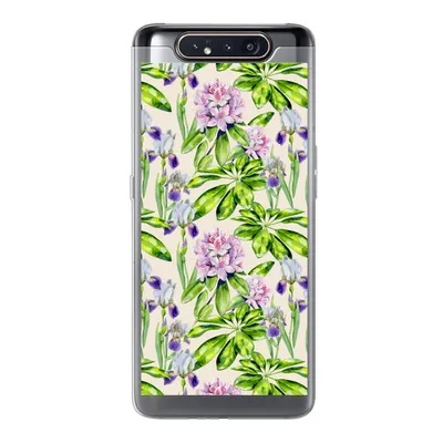 Produktbild von MuchoWow® Handyhülle Schutzhülle Hülle für Samsung Galaxy A80 Hortensie - Blatt - Blüte Silikon Softcase Handy Hülle - Schutzdeckel
