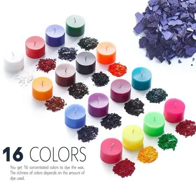 Produktbild von Kerzenherstellungsset, 16 lebendige Farben, ungiftiges Wachs, 1 Satz