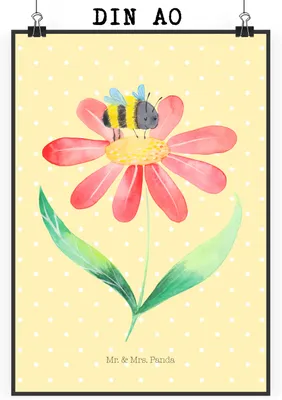 Produktbild von Mr. & Mrs. Panda Bild Nasenbär DIN A0 - Gelb Pastell - Geschenk, Plakat, Rüsselbär, drucke, Kunstdruck, Lustige Sprüche, Wandbild, wanddeko, Nasenbären, Bär