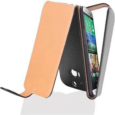 Produktbild von Cadorabo Schutzhülle für HTC ONE M8 Hülle in Schwarz Flip Etui Handyhülle Case Cover Kunstleder