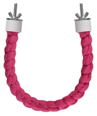 Zdjęcie produktu dla U-kształtna, antypoślizgowa gałka do siedzenia dla ptaków, czerwona, o długości 35 cm, przeznaczona dla papug, nimf i innych ptaków
