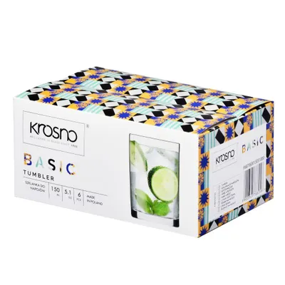 Produktbild von KROSNO Gläser Set 150ml – 6er Set Trinkgläser – Klassische Saftgläser & Wassergläser – Spülmaschinenfest – Hochwertiges Glas für Zuhause & Gastronomie