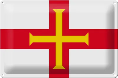 Produktbild von Blechschild Flagge Guernsey 30x20cm Flag of Guernsey