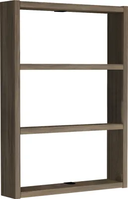 Produktbild von HowHomely | Wandregal, Bücherregal mit 3 Einlegeböden, Geräucherte Eiche - 60 x 43,2 x 9 CM - Modern, Küchenschränke