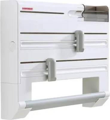 Produktbild von Leifheit Parat Plus ComfortLine Wandrollenhalter, 6 Fächer, Schneidklingen, Weiß