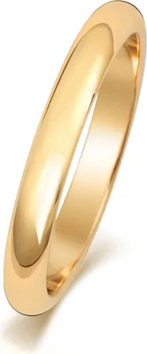 Produktbild von 18 Karat (750) Gold 3mm D-Form Herren/Damen - Trauring/Ehering/Hochzeitsring, 49 (15.6); WJS1504918KY