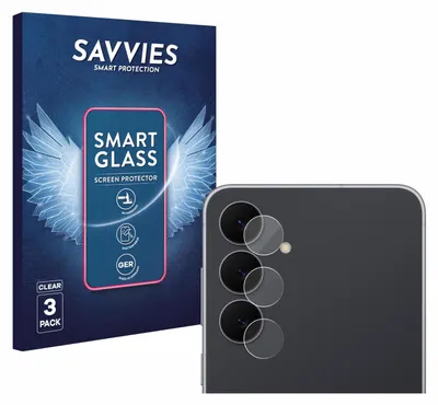 Produktbild von 3x Savvies Schutzglas Folie für Samsung Galaxy S25 FE (NUR Kameraschutz) 9H Panzer Schutzfolie Glas Displayschutz klar transparent