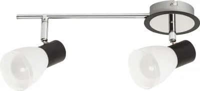 Image de Rabalux 5977 Spot de plafond, 2 spots Ati, E14, noir et blanc, standard, 33,5 cm