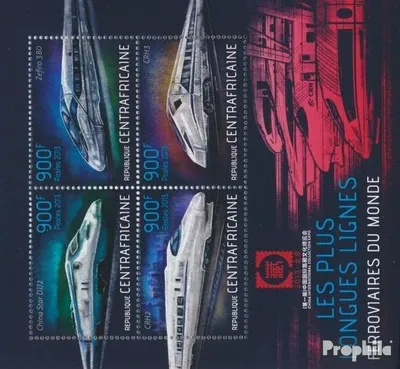 Produktbild von Briefmarken Zentralafrikanische Republik 2013 Mi 4356-4359 Kleinbogen (kompl. Ausgabe) postfrisch Züge
