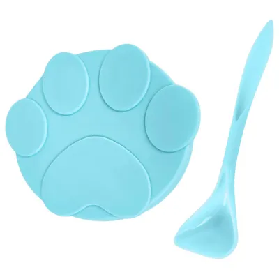 Image de Couvercle de boîte réglable et cuillère pour aliments pour animaux de compagnie