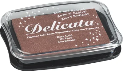 Produktbild von TSUKINEKO 211511923 Stempelkissen Delicata Metallic 10 x 7 cm roségold