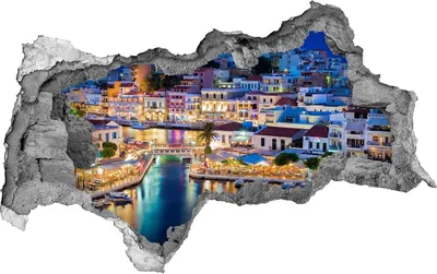 Produktbild von Selbstklebender Loch-3D-Aufkleber 95x73 cm Kreta Griechenland