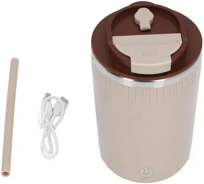 Productafbeelding van Automatische, zelfmengende beker van roestvrij staal - 380 ml - Draagbaar - Hygiënisch - Lichtgewicht - Duurzaam