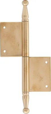 Produktbild von Türband mit Zierkopf - Aufschraubband elegant, mit Zierkopf, rechts, 100x160mm, Messing poliert