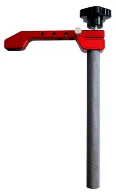 Produktbild von Einsteckzapfen-Tischklemme, 265 x 153 mm, für Holzverarbeitung, konfigurierbar, Aluminiumlegierung, Schnellbefestigung, Schraubstock mit Gummischutzpads (20 mm)