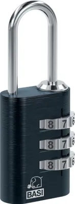 Produktbild von BASI - Kofferschloss - mit Aluminiumgehäuse - Farbe: Schwarz