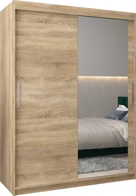 Produktbild von Kleiderschrank, Schiebetürenschrank Schlafzimmer, Schrank mit Spiegel TOKYO 2 150 cm