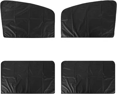 Productafbeelding van Ibenzoa® zonwering met UV-bescherming (≥95%) · Magnetische bevestiging · Polyester · Set van 4 stuks · Biedt privacy en beschermt tegen licht voor ramen