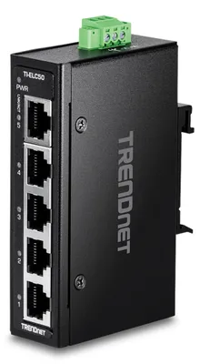Produktbild von TRENDnet TI-ELC50 5-Port Ethernet Mini Switch Industrial DIN-Rail