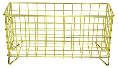 Aufbewahrungskorb aus Metall, 27 x 9,3 x 15 cm, gold
