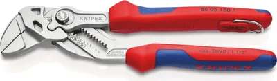 Produktbild von Knipex 86 05 180 T, Steckverbindungszange, 8 mm, 4 cm, Chrom-Vanadium-Stahl, Kunststoff, Blau, Rot, Edelstahl