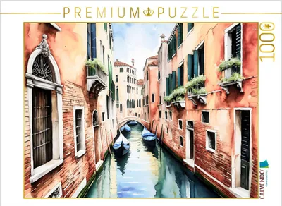 Produktbild von CALVENDO Puzzle Kanal in Venedig | 1000 Teile Lege-Größe 64x48cm Foto-Puzzle für glückliche Stunden
