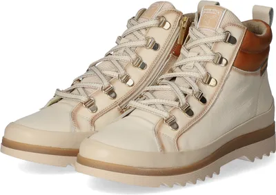 Produktbild von Pikolinos Damen Schnürstiefeletten/ Stiefeletten Beige Glattleder Größe: 40