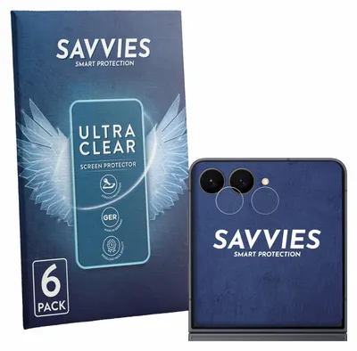 Produktbild von 6x Für Samsung Galaxy Z Flip 8 (NUR Kameraschutz) Schutzfolie Savvies Displayschutz Display Schutz Folie Klar Transparent