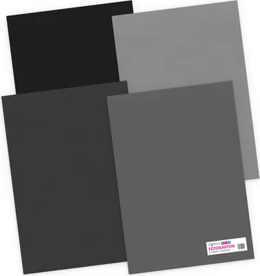 Produktbild von itenga Tonpapier - A4 130 g/qm 24 Blatt - Grautöne - 4 Farben je 6 Blatt