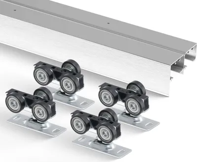 Immagine prodotto di Ferramenta per porte scorrevoli Kit binario per porte scorrevoli da 1,5 m per sistema a 2 ante
