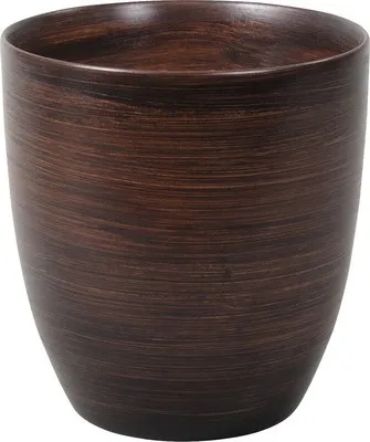 Obrázek produktu pro Obal na květináč KODET WOOD tmavě hnědý matný d13x14cm