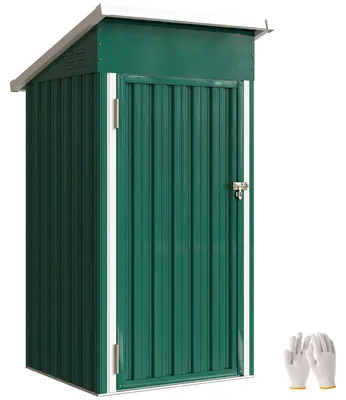 Image de Abri de jardin - Abri à outils en métal - Acier galvanisé - Étanche - 107,5 x 91 x 185 cm - Vert