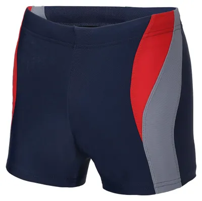 Image de Maillot de bain Ladeheid pour homme, short de bain court, maillot de bain ajusté, short de bain LA40-255 (bleu marine/rouge/gris, taille S)