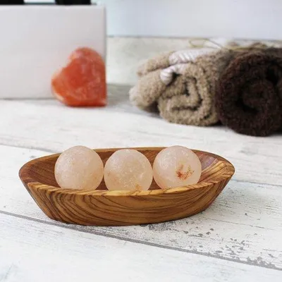 Produktbild von Holzschalenkorb aus Olivenholz - 12 cm - Badezimmerdekoration - Duschkabineaccessoire