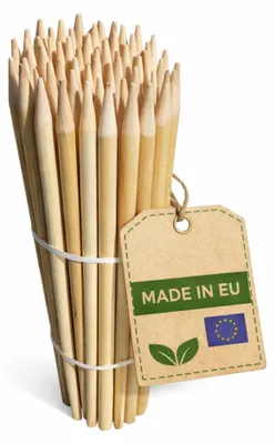 Produktbild von FOR THE GARDEN Runde Ø 18 mm Holzstäbe Buche Länge 78 cm Pflanzstäbe Tomatenstäbe Rankhilfe Pflanzenstütze Garten Holzstab Set 50 Stück