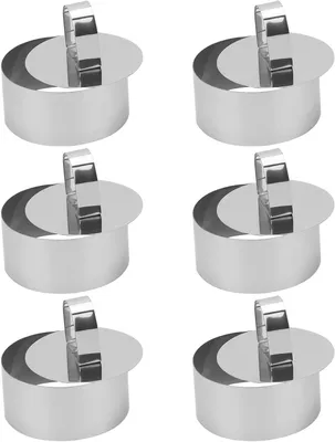 Productafbeelding van Mini Dessertringen - Taartringen Mousse - Desserts Maken - Met Drukknop - 8 cm - Zilver