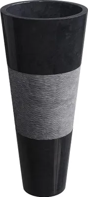 Produktbild von Stehendes Waschbecken aus Marmor - Schwarz - B 40 x L 40 x H 90 cm - PULOA