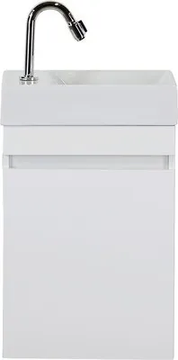 Obrázek produktu pro Koupelnový nábytkový set Maxim 40 cm s keramickým umyvadlem bílá vysoce lesklá