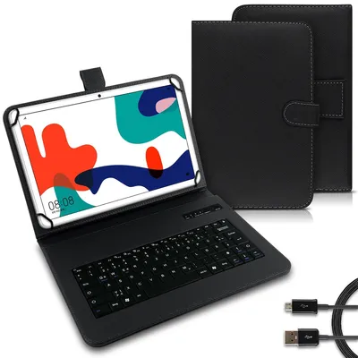 Produktbild von Tablet Tasche Tastatur für Acepad A14 A145 A140 A130 Hülle Bluetooth SchutzhülleMotiv:Schwarz