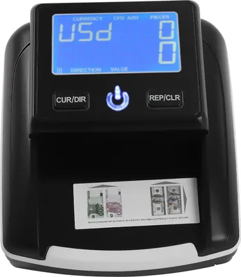 Image de Détecteur de billets et compteur de billets - AL-130A - Détection de faux billets par UV, MG et infrarouge - Portable - Écran LED - Batterie 500 mAh - Compte de 1 à 999 billets - Noir