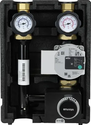 Produktbild von EcoMix ENT001 Heizkreispumpengruppe mit Drei-Wege-Mischer, Environ END05 Stellmotor und Wilo Para 25/6 Hocheffizienzpumpe
