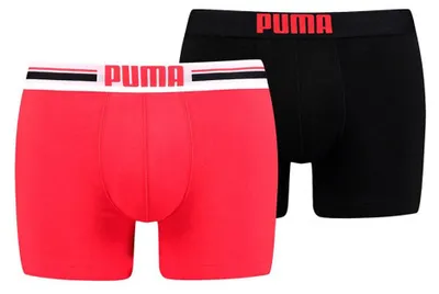 Obrázok produktu pre Puma - Boxerky „Placed“ pre mužov (balenie po 2 ks) PP1416 (S) (čierna/červená)
