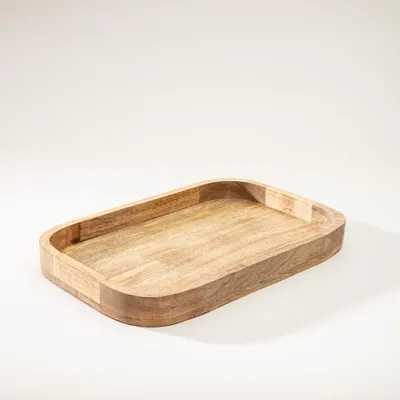 Zdjęcie produktu dla Drewniana taca Nature duża 46x30x4,5 cm