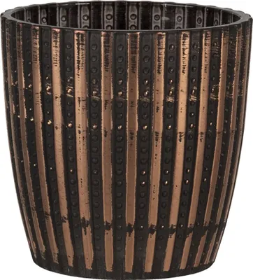 Produktbild von Clayre & Eef Teelichthalter Ø 7x7 cm Schwarz Glas