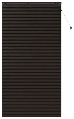 Zdjęcie produktu dla Żaluzja drewniana, ciemnobrązowa, 140 x 250 cm, 35 mm, wykonana z litego drewna paulowni