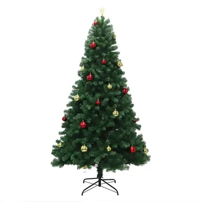 Imagen del producto de Árbol de Navidad artificial de 213 cm – Árbol de Navidad con mando a distancia y soporte de metal – Árbol de Navidad realista – Verde