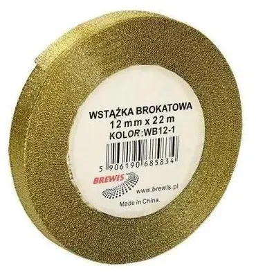 Produktbild von Goldfarbene Glitzerband, 12 mm x 22 m – Brewis