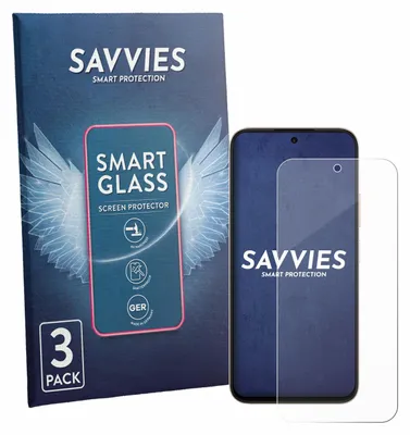 Produktbild von 3x Savvies Schutzglas Folie für Oppo A6c 9H Panzer Schutzfolie Glas Displayschutz klar transparent